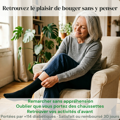 Chaussettes Diabetifit - Zéro couture, zéro pression