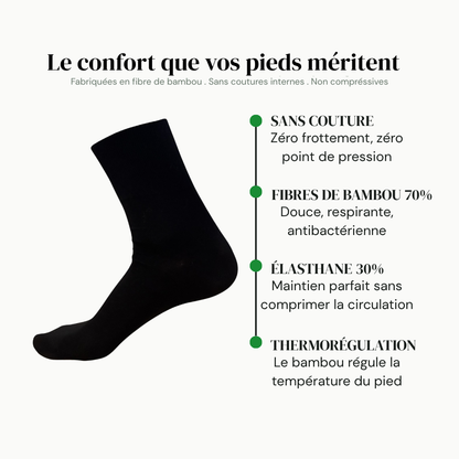 Chaussettes Diabetifit - Zéro couture, zéro pression